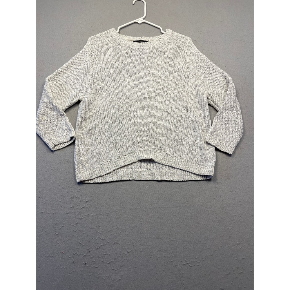 Banana Republic Sweater Knit Grey White Marled Size Medium Womens